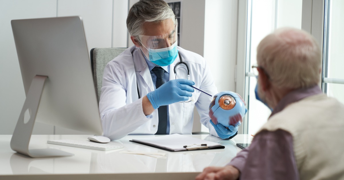 Elderly Citizen visiting eye doctor