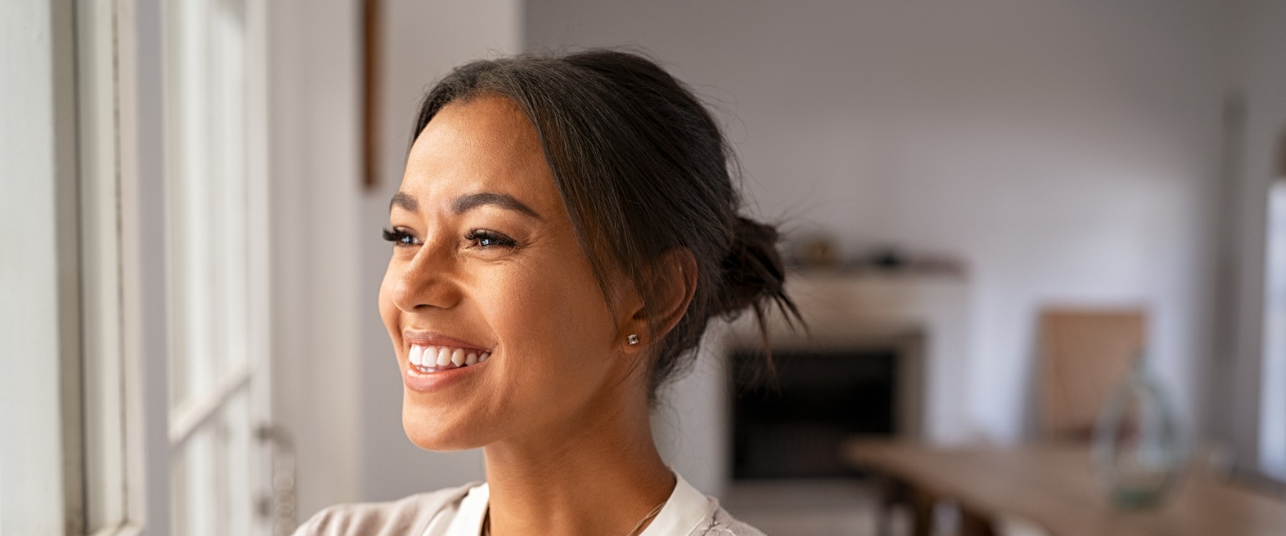 Smiling black woman