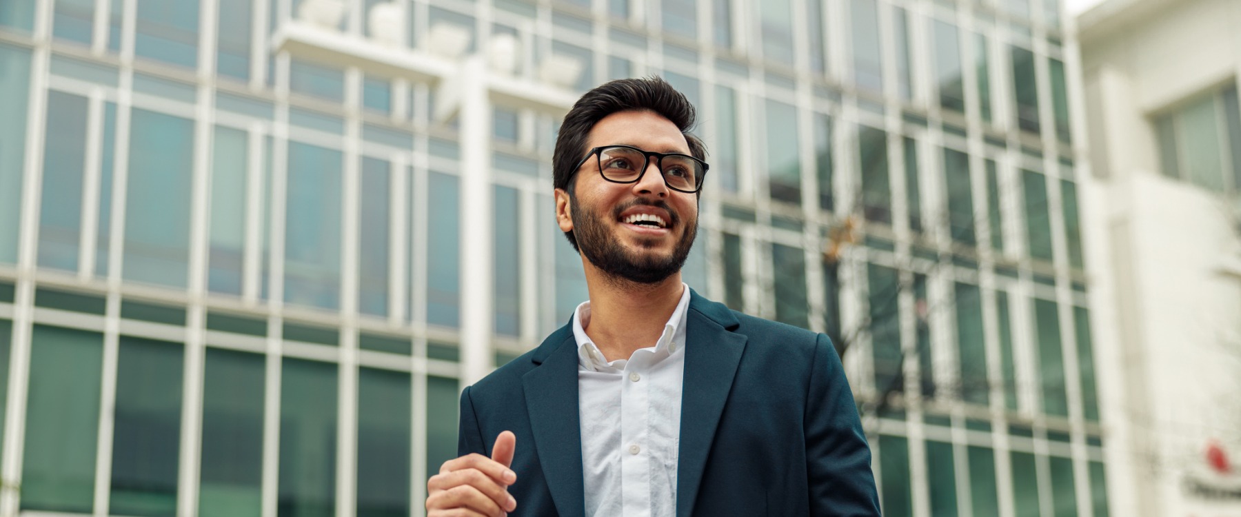 Smiling indian businessman