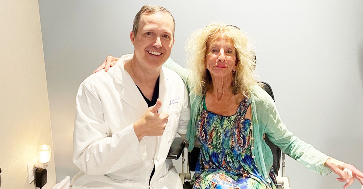 Dr. Barry Lee with patient