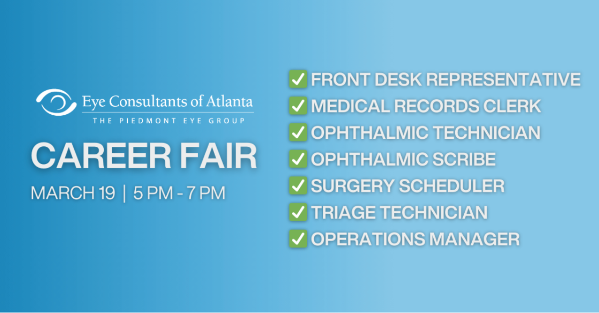 Join Us for Eye Consultants of Atlanta’s Career Fair, March 19